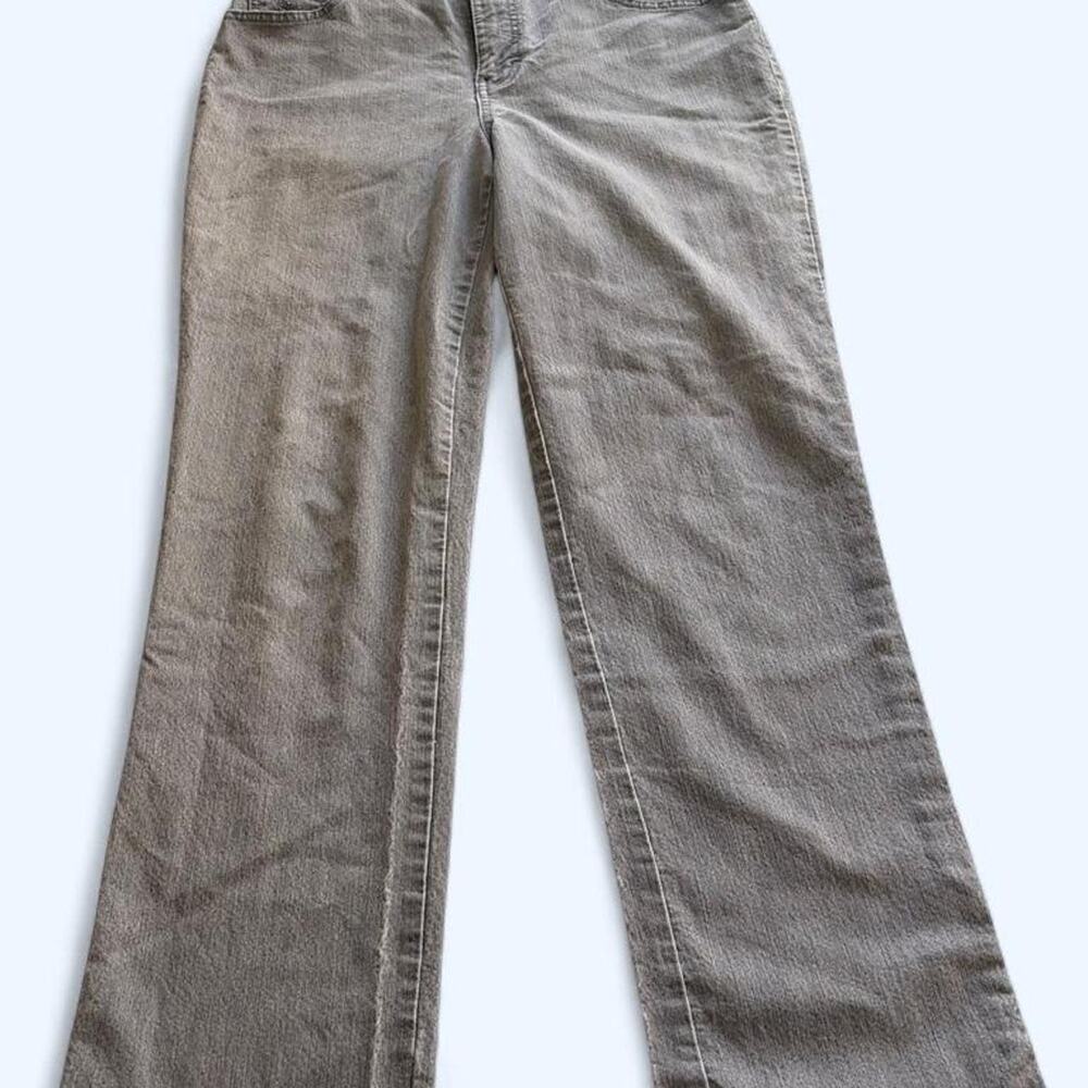 Gloria Vanderbilt Gray Straight Leg Jeans Size 8 Mid Rise Quiet Luxury Y2K